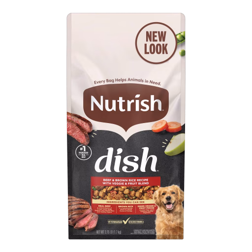 Nutrish Dish beef and brown rice 3.75 pound bag