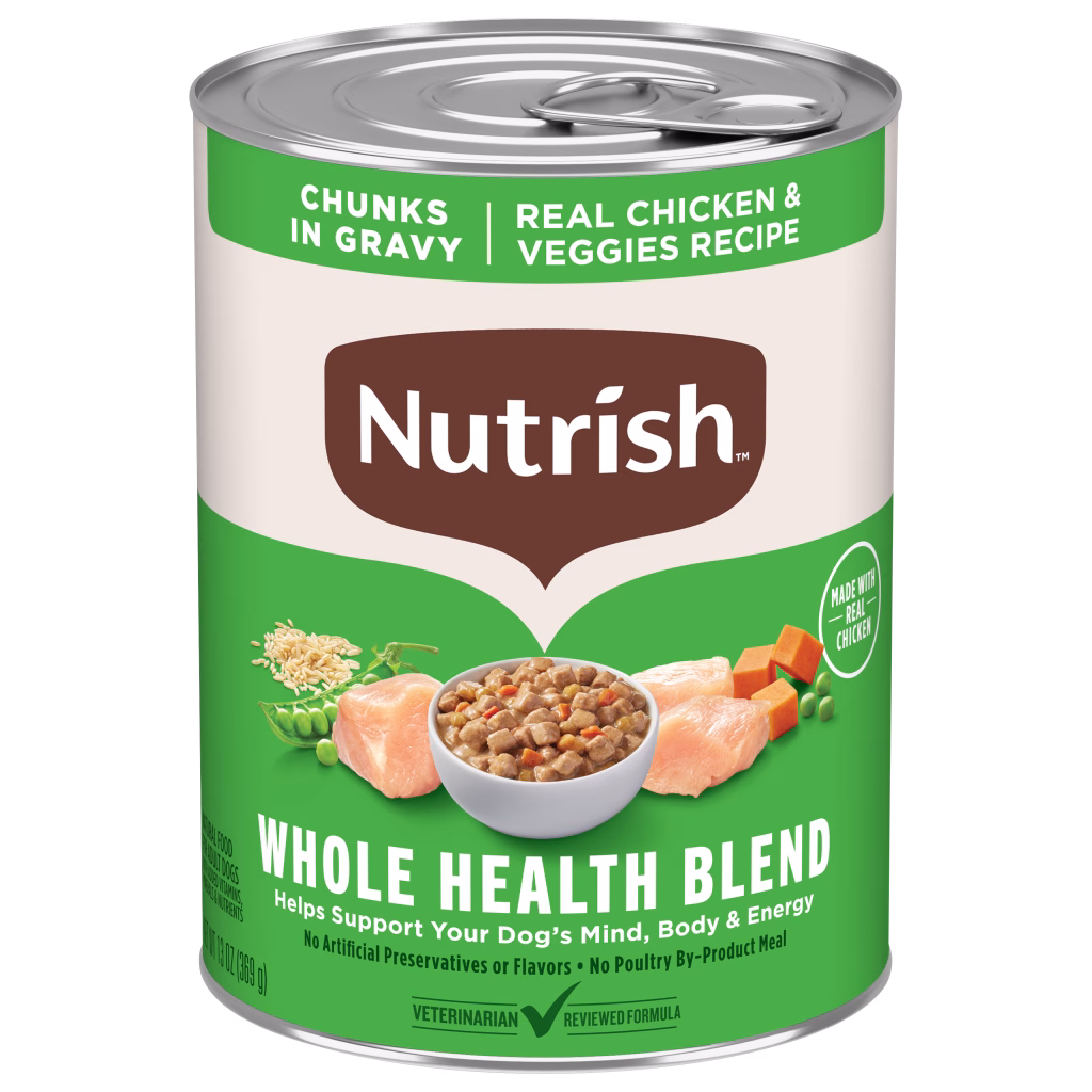 Whole Health Blend Real Chicken and Veggies Chunks in Gravy wet dog food