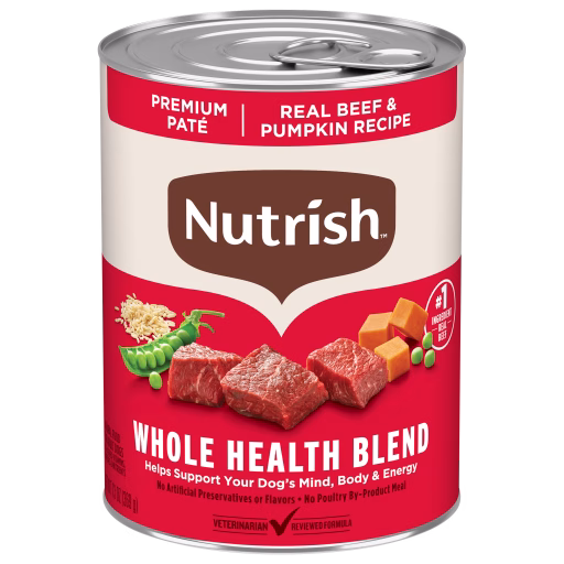 Nutrish Real Beef & Pumpkin Recipe Whole Health Blend Premium Paté Wet Dog Food