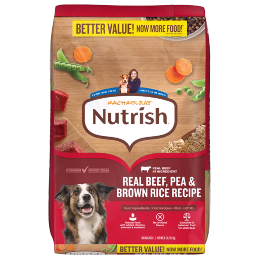 Rachael Ray Nutrish Real Beef, pea and brown rice recipe dry dog food