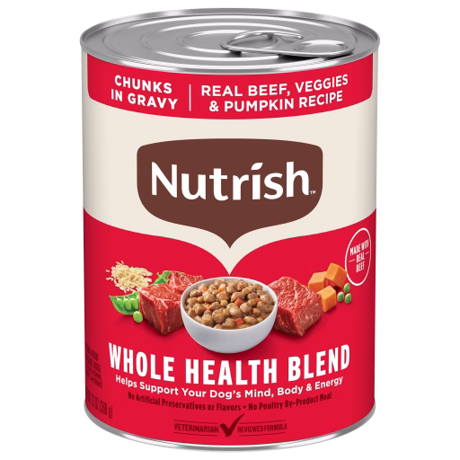 Whole Health Blend Real Beef and Veggies Chunks in Gravy wet dog food
