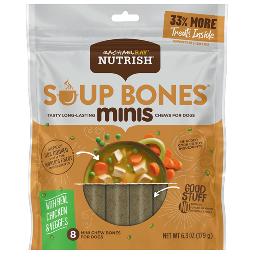 Nutrish Soup Bones Minis Dog Chews With Real Chicken & Veggies