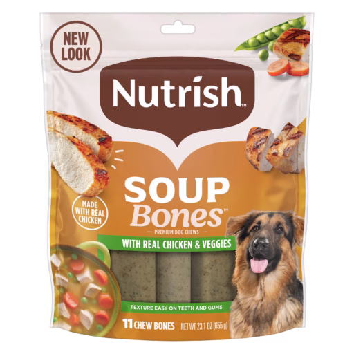 Nutrish Soup Bone Chicken Veggies Dog Treats