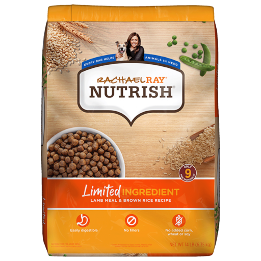 Rachael Ray Nutrish Just 6 Limited Ingredient Diet Lamb Meal & Brown Rice Recipe Dry Dog Food