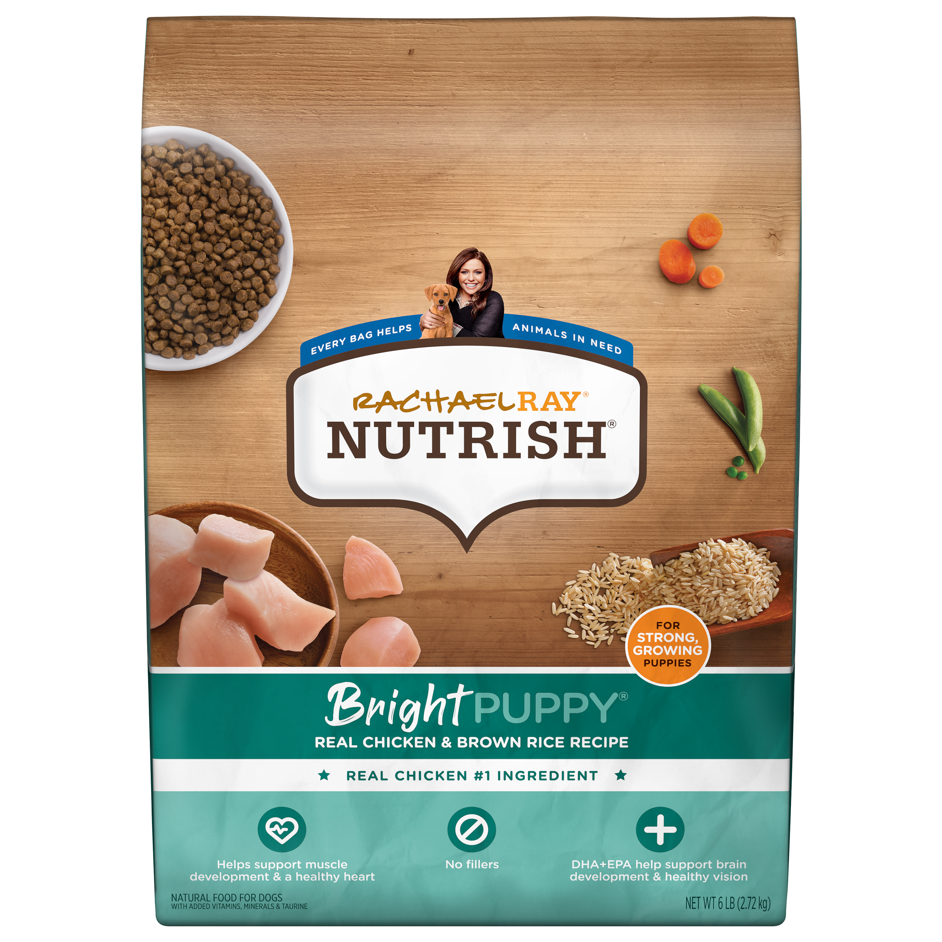 Rachael Ray Nutrish Bright Puppy Natural Chicken & Brown Rice Recipe Dry Dog Food