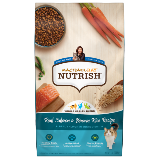 Nutrish Indoor Real Salmon Brown Rice Dry Cat Food