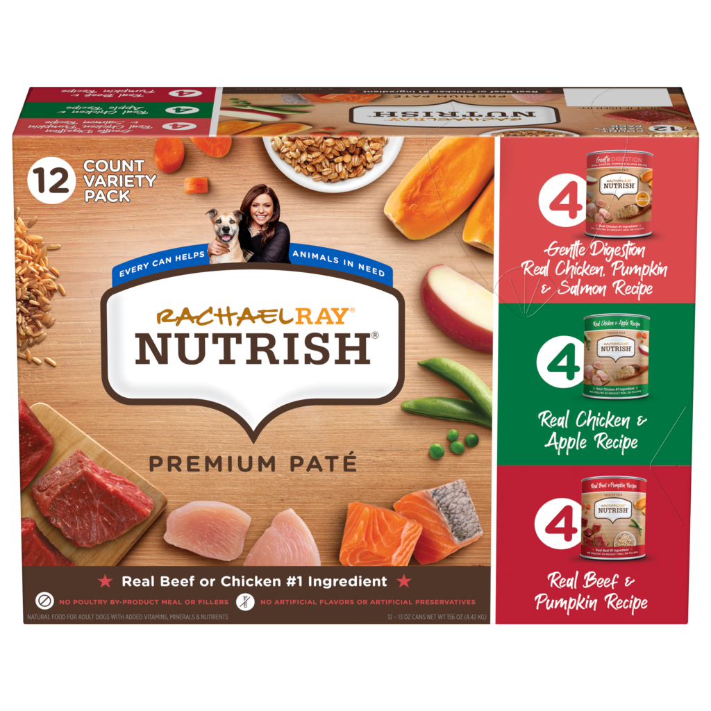 Nutrish Premium Pate Beef Chicken Digest Variety Pack Wet Dog Food