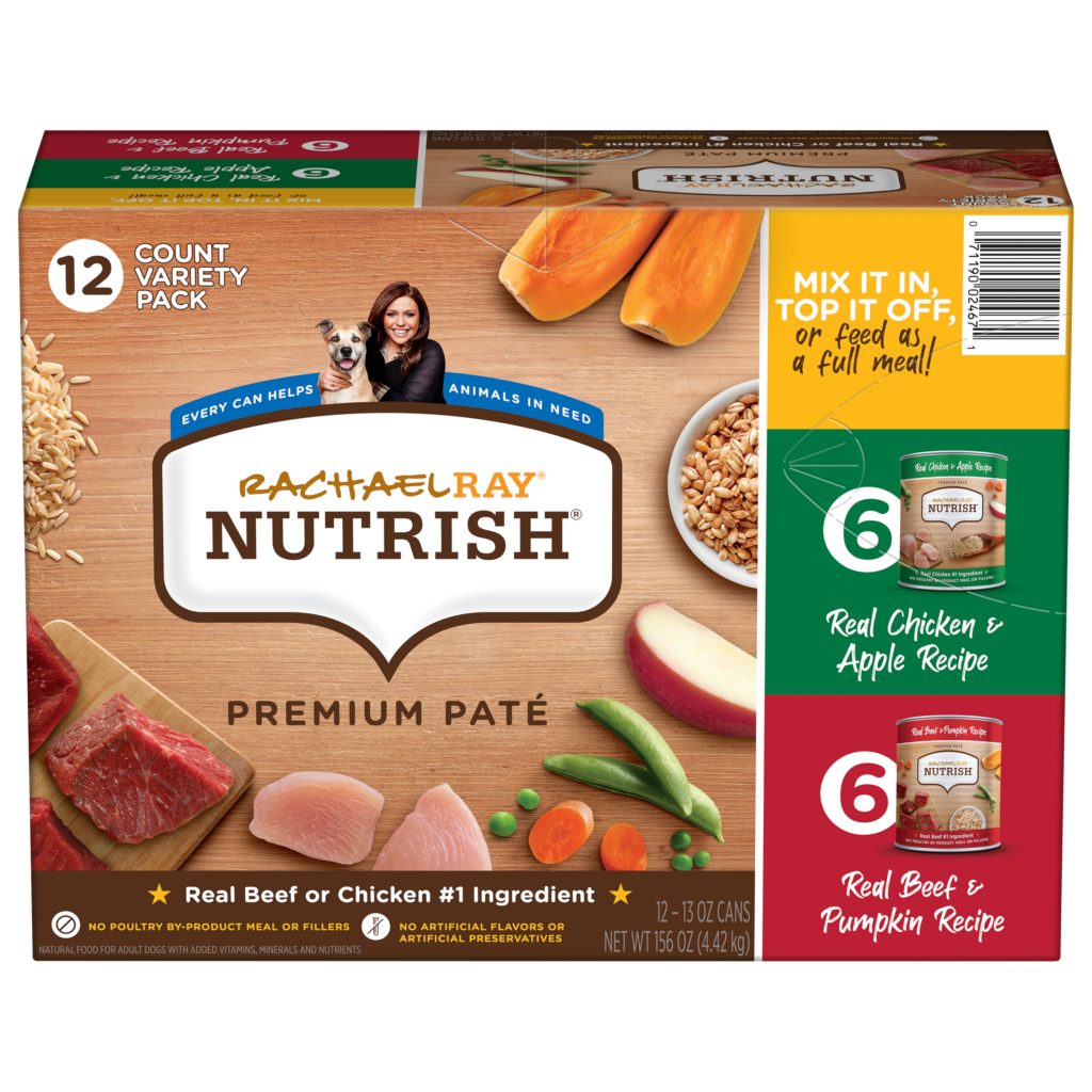 Nutrish Premium Pate Beef or Chicken Variety Pack Wet Dog Food