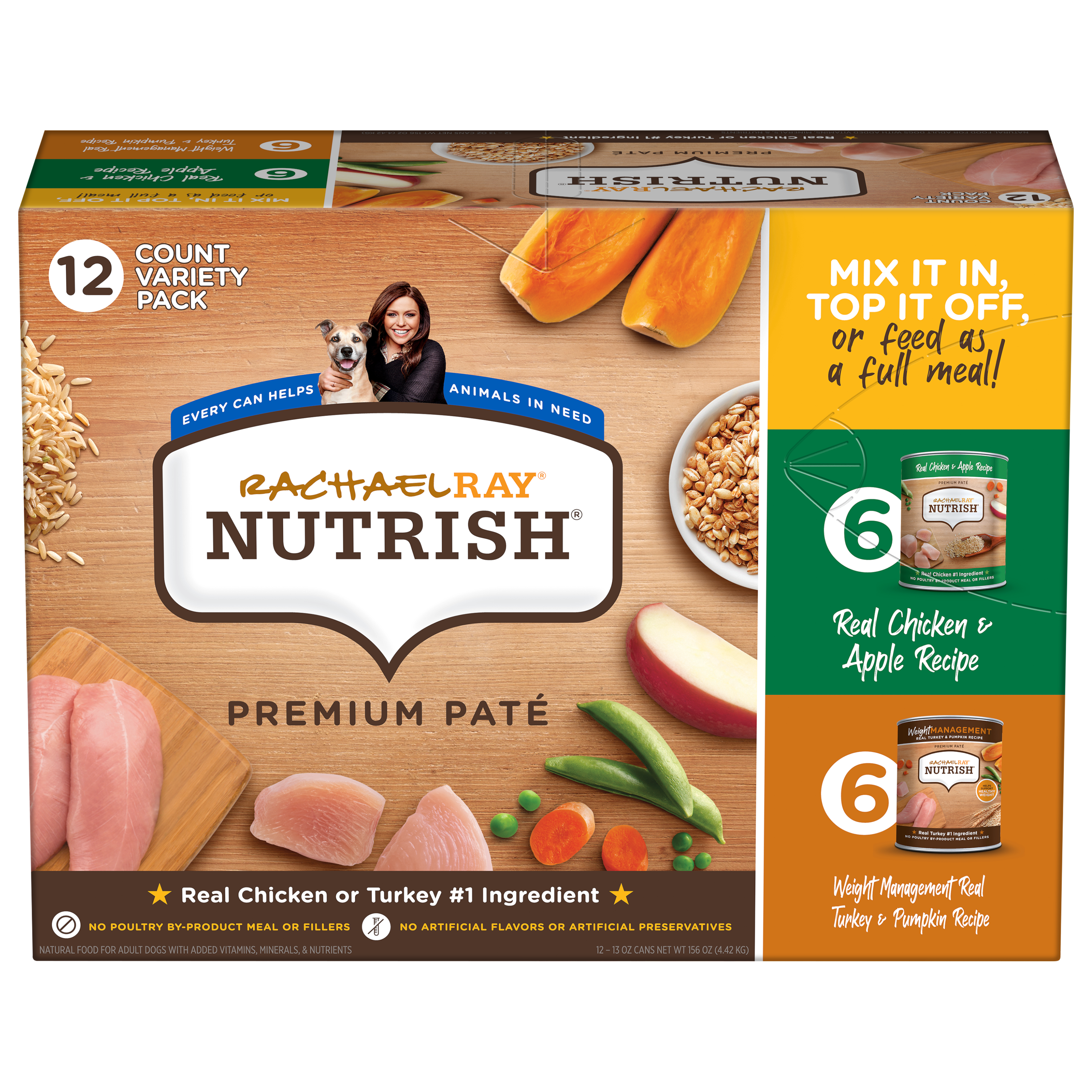 Nutrish™ Premium Paté Variety Pack Dog Food: Chicken, Turkey