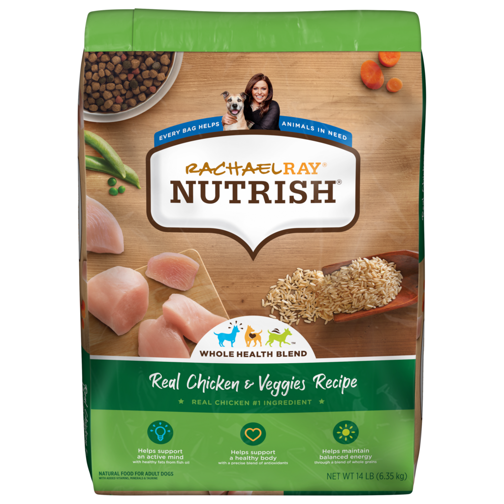 Nutrish Whole Health Blend Real Chicken and Veggies Dry Dog Food Packaging