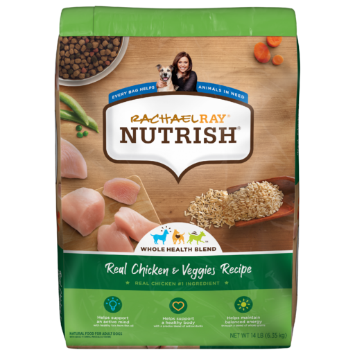 Nutrish Whole Health Blend Real Chicken and Veggies Dry Dog Food Packaging