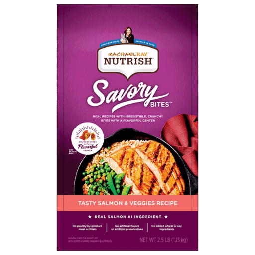Nutrish Savory Bites Tasty Salmon & Veggies Recipe Dry Cat Food
