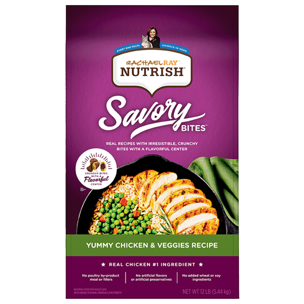 Nutrish Savory Bites Yummy Chicken & Veggies Recipe Dry Cat Food