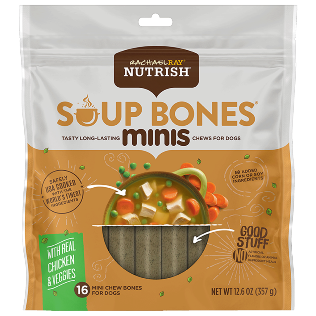 Nutrish Soup Bones Minis Dog Chews With Real Chicken & Veggies