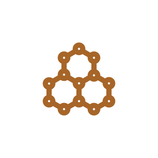 an icon depicting a molecule