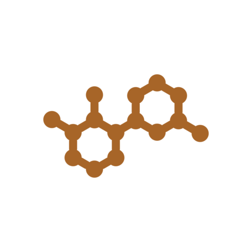 an icon depicting a molecule