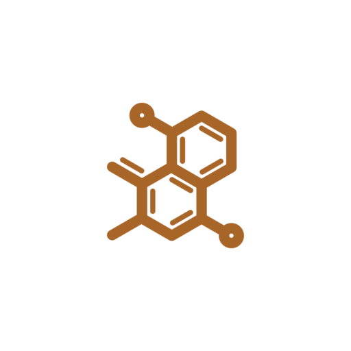 an icon depicting a molecule