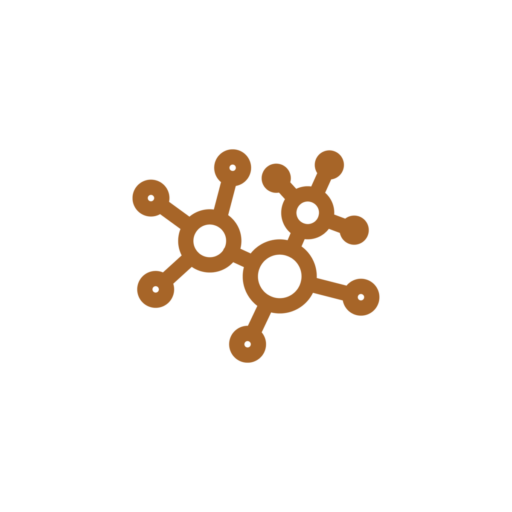 an icon depicting a molecule