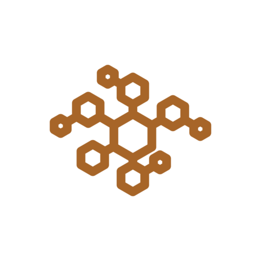 an icon depicting a molecule