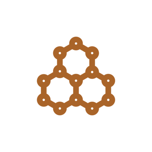 an icon depicting a molecule