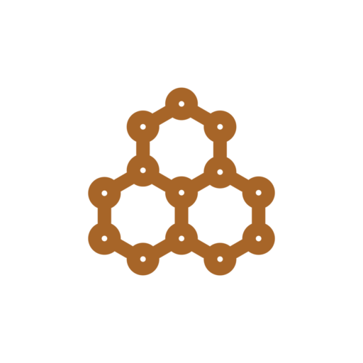 an icon depicting a molecule