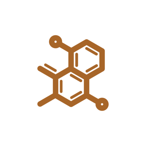 an icon depicting a molecule