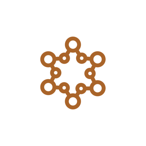 an icon depicting a molecule
