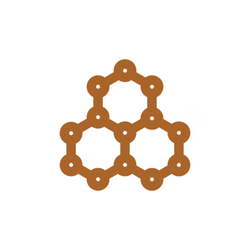 an icon depicting a molecule