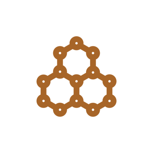 an icon depicting a molecule