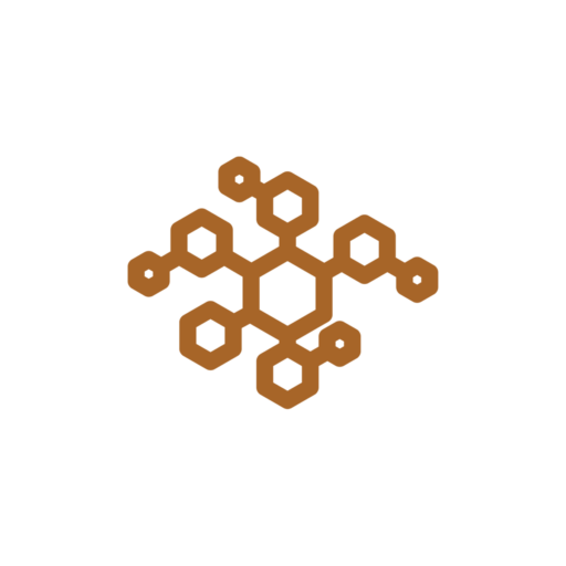 an icon depicting a molecule