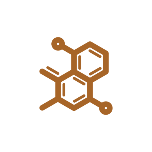 an icon depicting a molecule