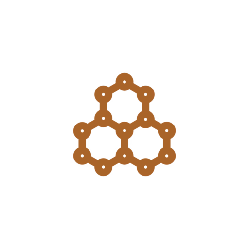 an icon depicting a molecule