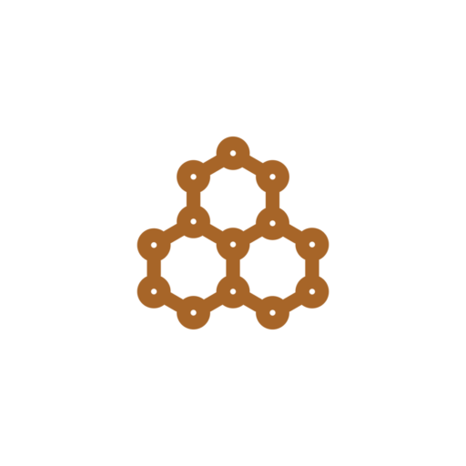 an icon depicting a molecule