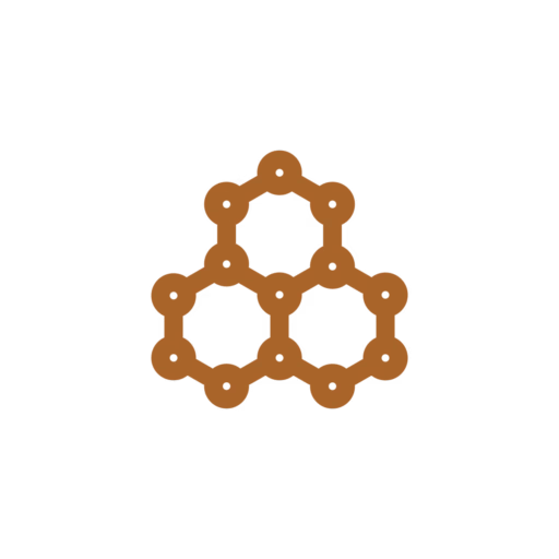 an icon depicting a molecule