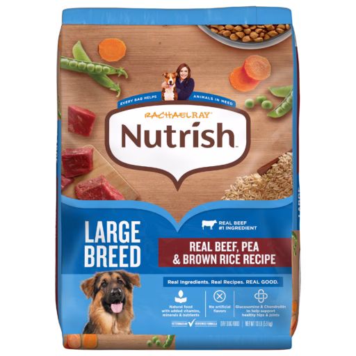 Rachael Ray Nutrish Large Breed Real Beef, Pea and Brown Rice Recipe Dog Food