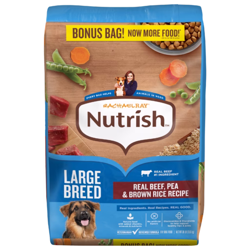 Rachael Ray Nutrish Large Breed Real Beef, Pea and Brown Rice Recipe Dog Food