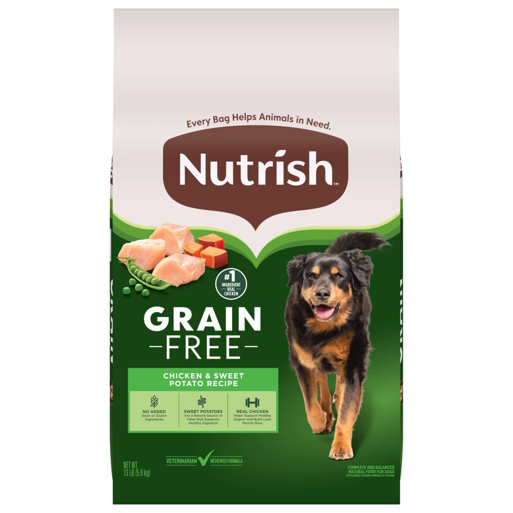 Rachael Ray Nutrish dry dog food grain free chicken sweet potato