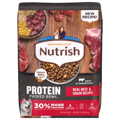 rachael ray nutrish protein packed beef bowl dry dog food 11.5 pound bag